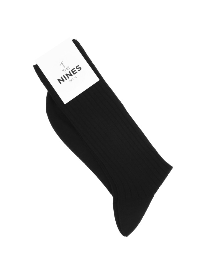 Schwarze Socken aus reiner Wolle