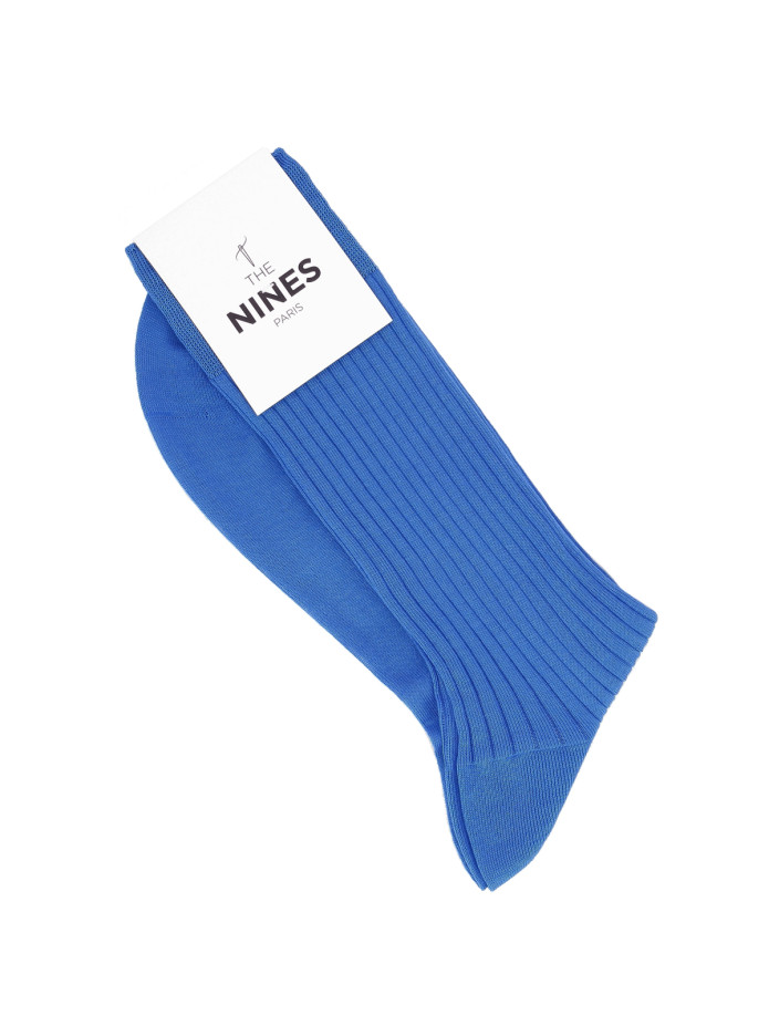 Königsblaue Fil d'Écosse Socken