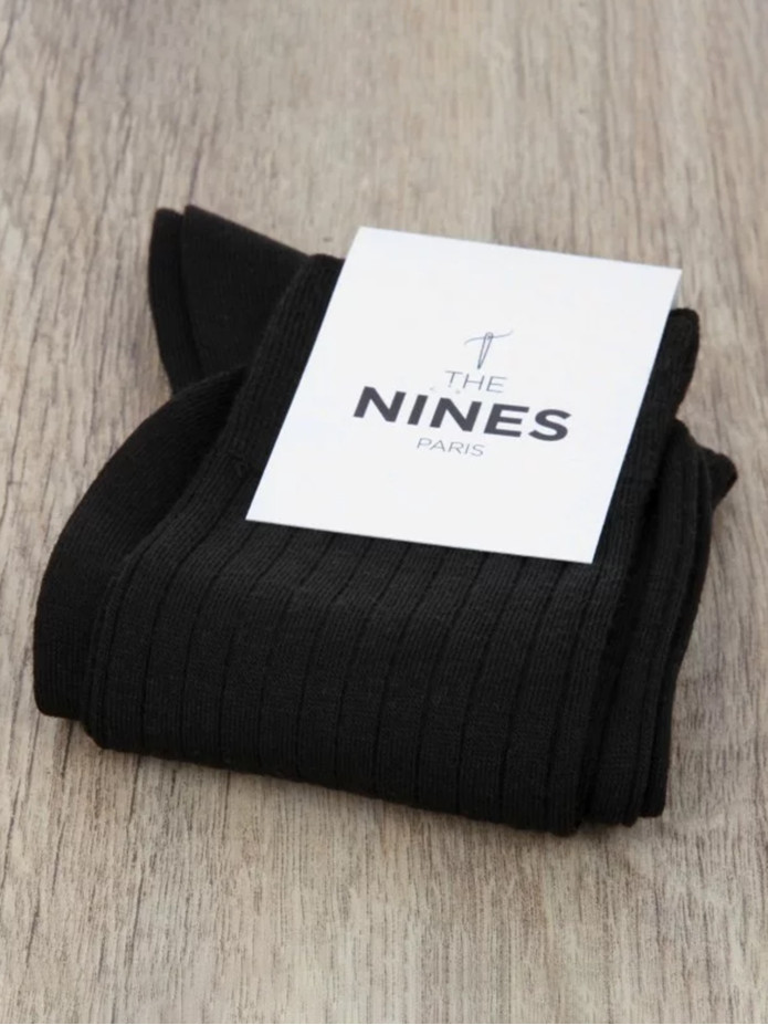 Schwarze Socken aus reiner Wolle