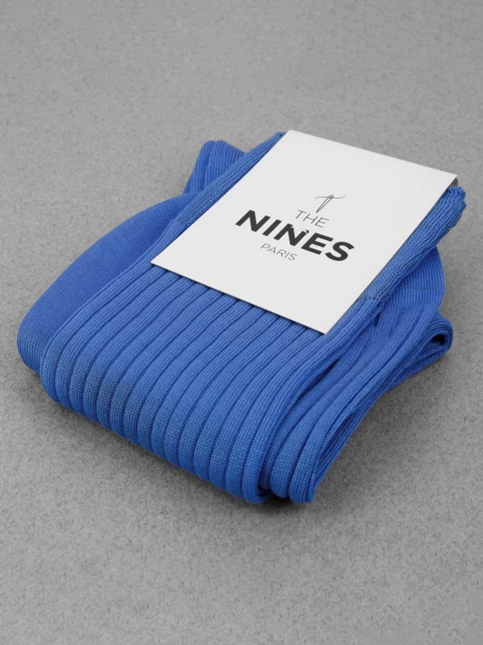 Königsblaue Fil d'Écosse-Socken