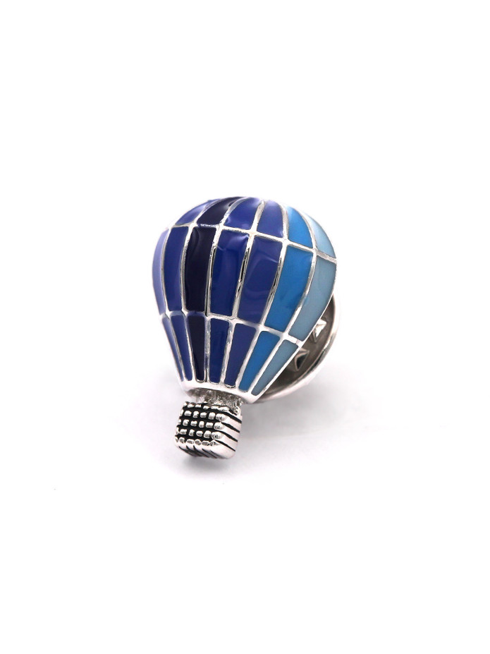 Blaue Heißluftballon-Anstecknadeln