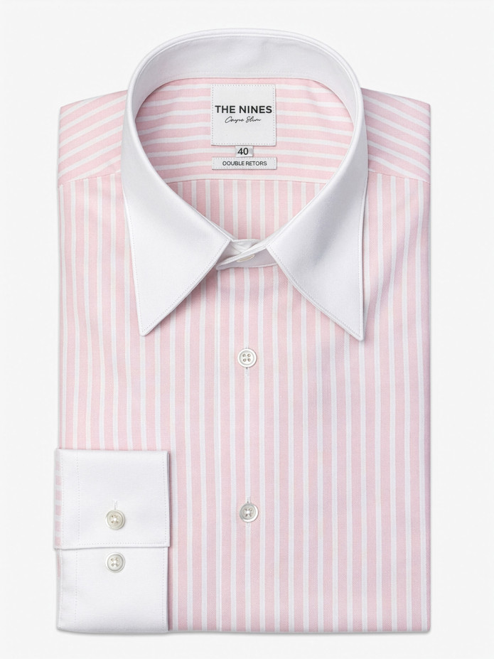 Ch Französisch Oxf Streifen Rosa