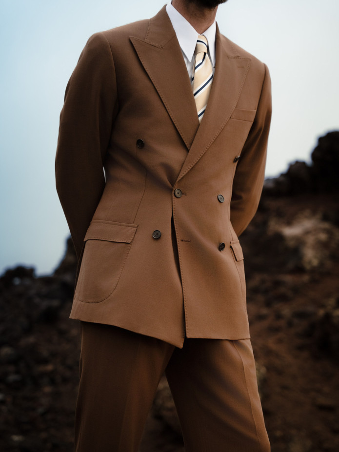 Blazer Zweireihig Braun