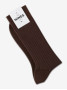 Gestreifte Fil-d\'Écosse-Socken Braun und Marineblau