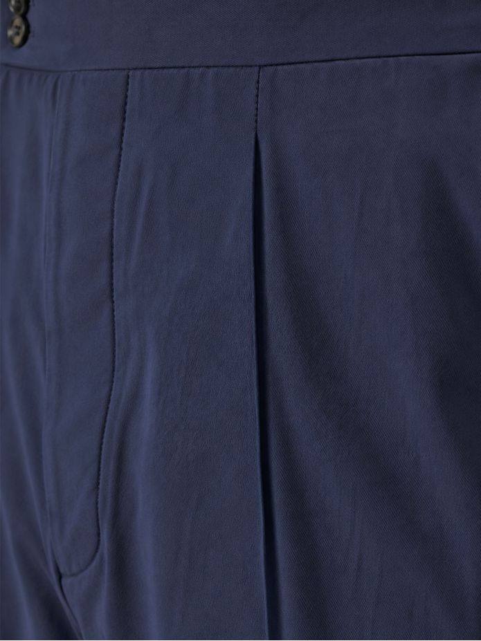 Bundfalten-Hose marineblau - Braga