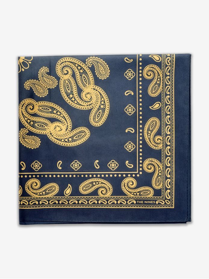 Bandana Marineblau mit Paisley-Muster Nevada