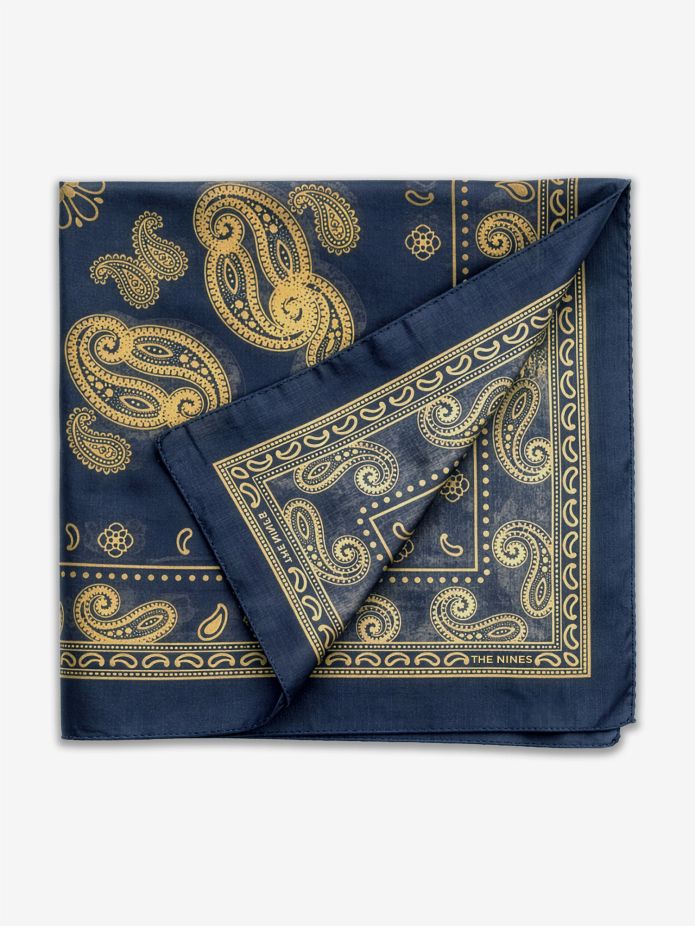 Bandana Marineblau mit Paisley-Muster Nevada