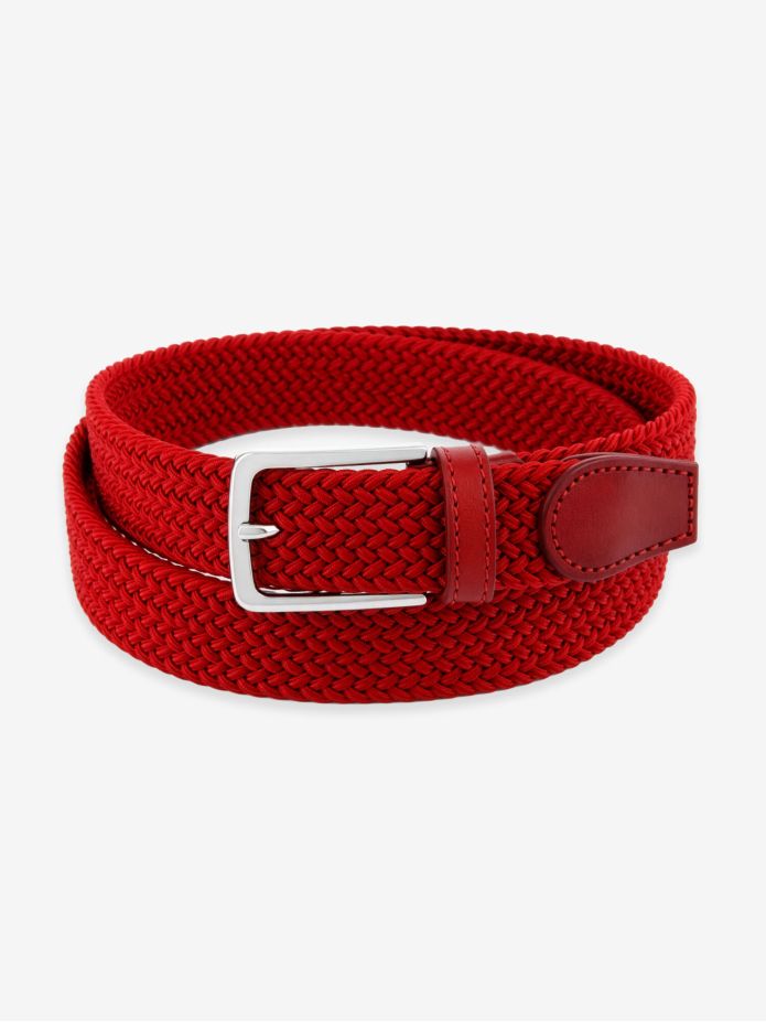 Elastischer Flechtgürtel in Rot - Rob III