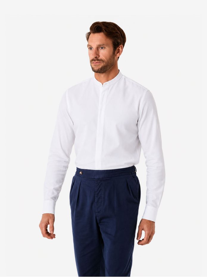 Marineblaue Bundfaltenhose - Bilbao