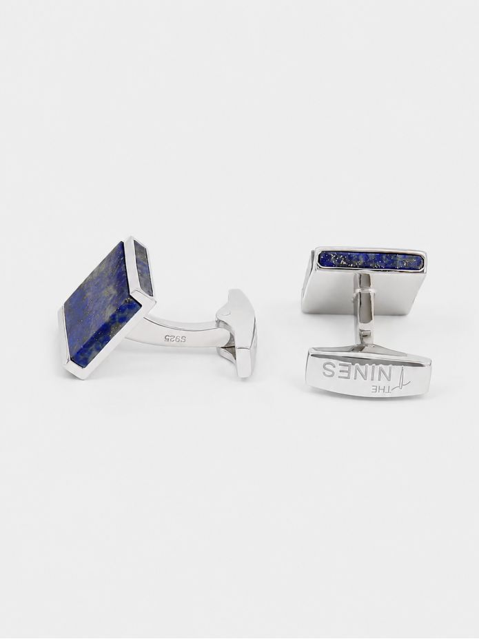 Lapis Lazuli Sterling Silber Manschettenknöpfe - Minkebe