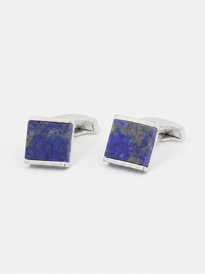 Lapis Lazuli Sterling Silber Manschettenknöpfe - Minkebe