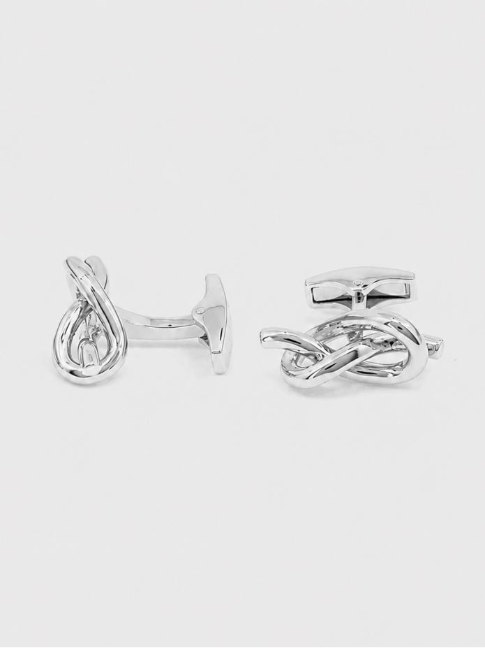 Liebesknoten Manschettenknöpfe aus Sterlingsilber
