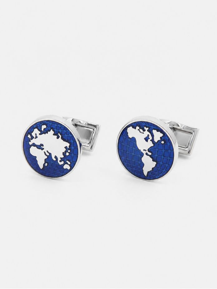 WeltkartenManschettenknöpfe - Globe Trotter