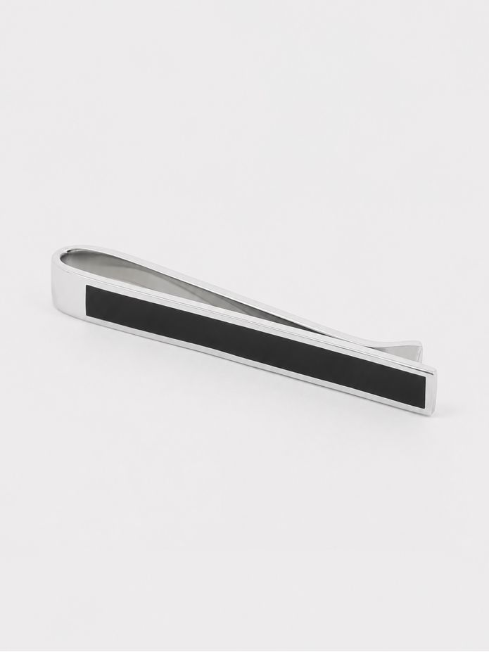 Krawattenklammer Sterlingsilber und Onyx - Toledo