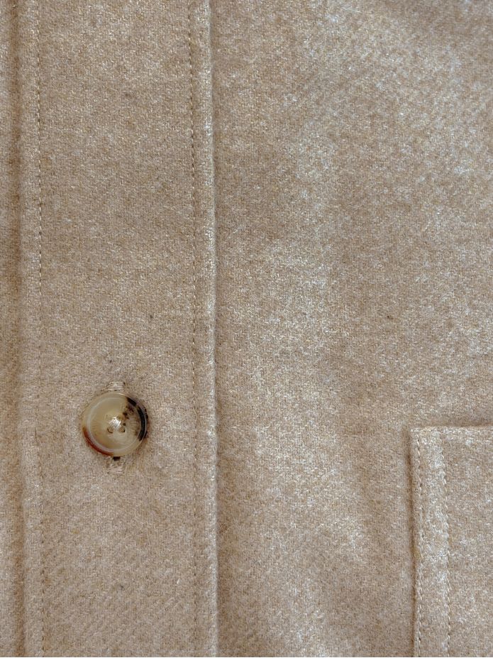 Hemd mit französischem Kragen aus beigem Flanell