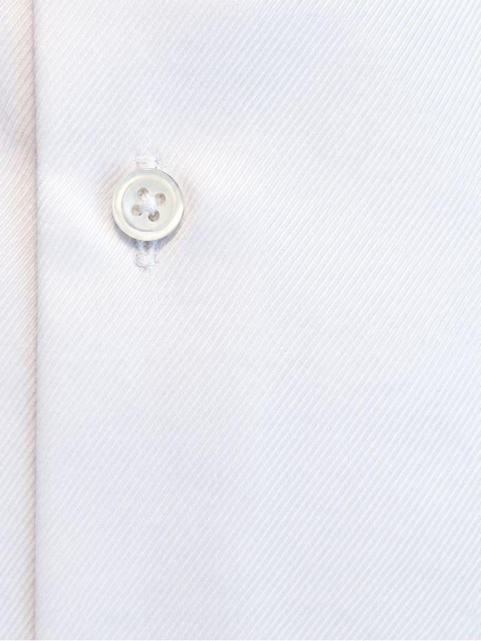 Hemd mit italienischem Kragen aus weißem Twill mit Umschlagmanschetten