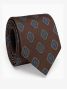 Krawatte aus brauner Seide mit Retro-Muster