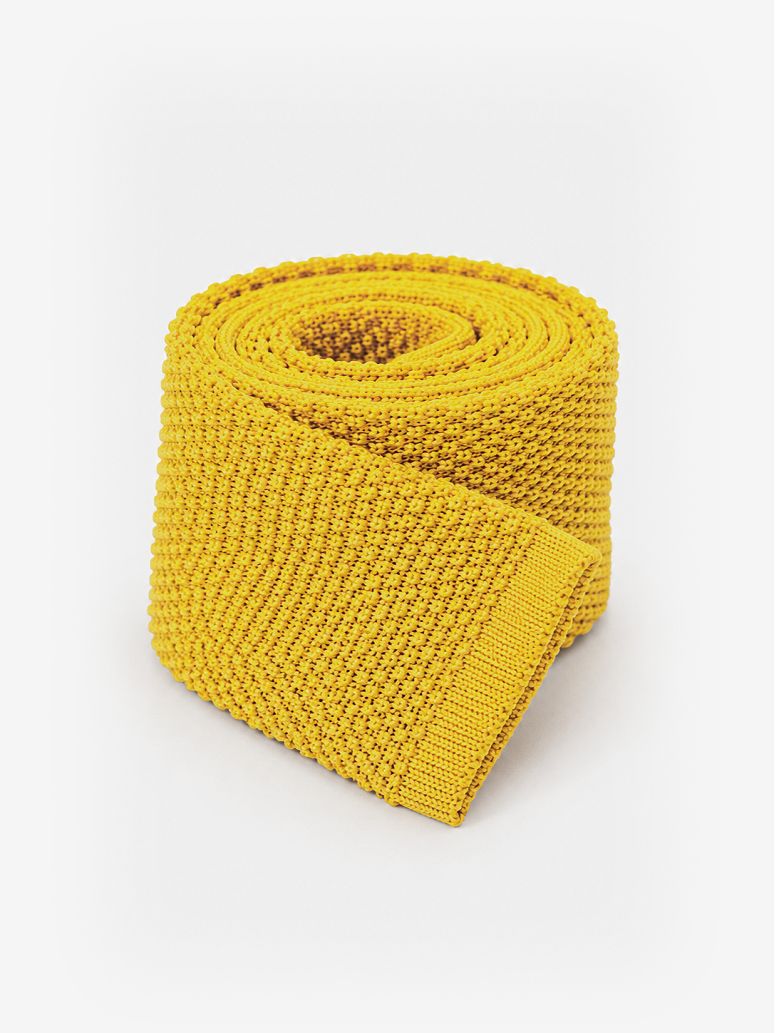 Gelbe Strickkrawatte - Monza