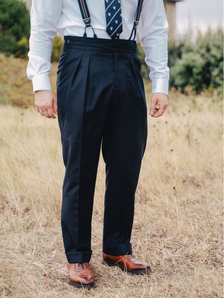 Gurkha-Anzughose in Marineblau Dharan