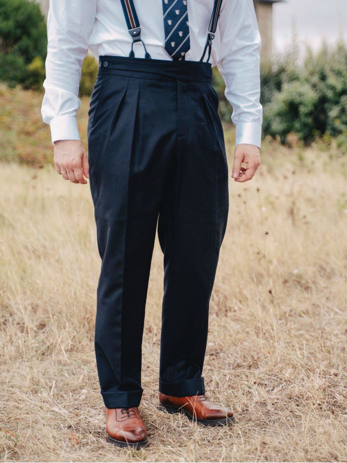 Gurkha-Anzughose in Marineblau Dharan