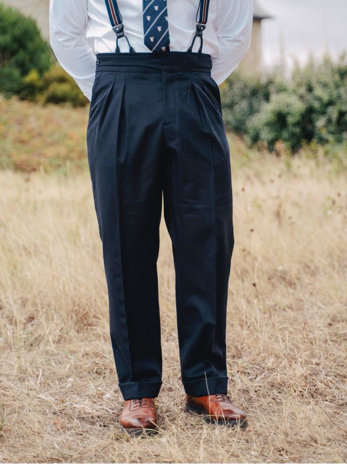 Gurkha-Anzughose in Marineblau Dharan
