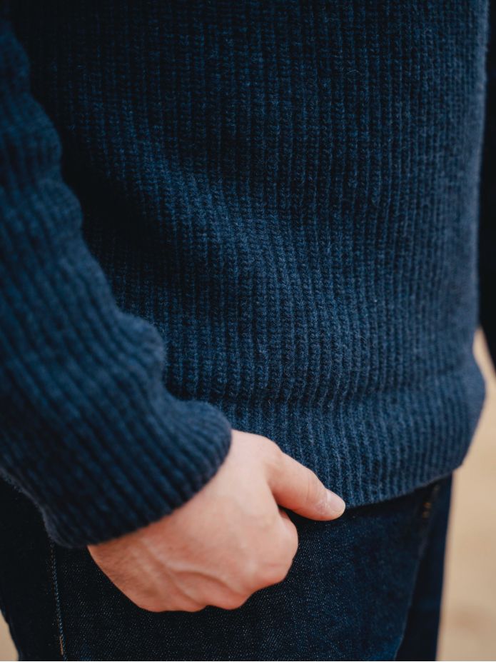 Blauer Rollkragenpullover Adam