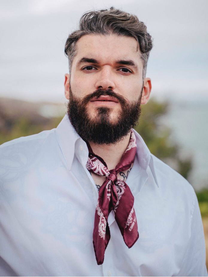 Weinrotes Bandana mit Paisley-Muster LISBURN