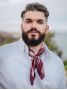 Weinrotes Bandana mit Paisley-Muster LISBURN