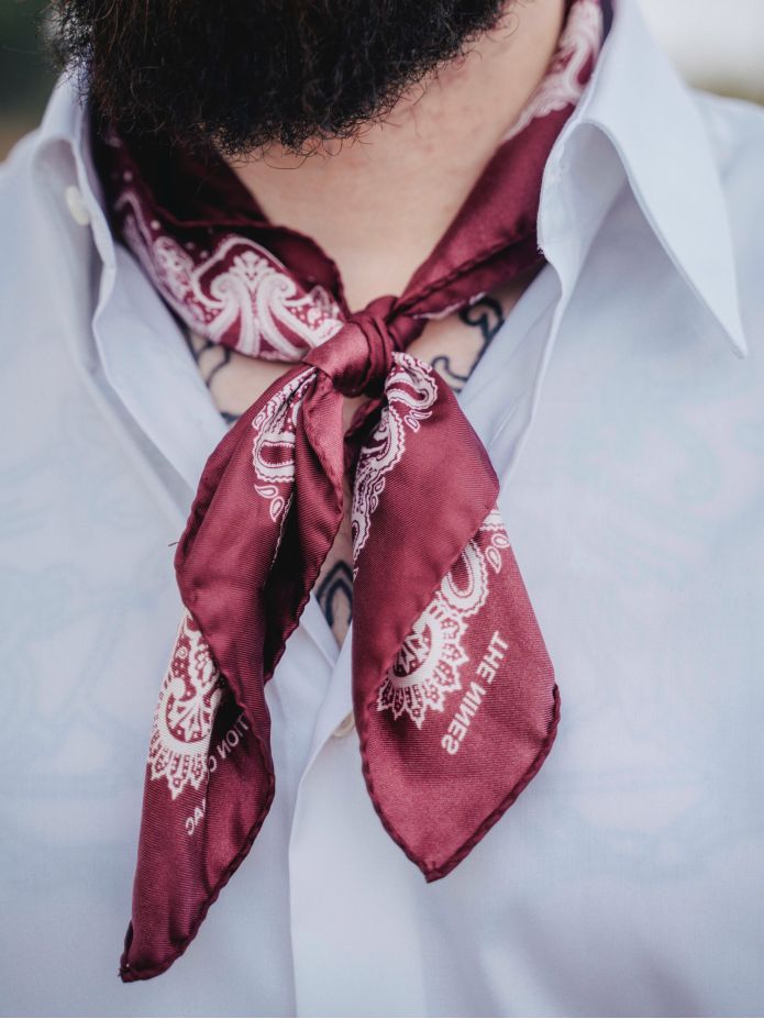 Weinrotes Bandana mit Paisley-Muster LISBURN
