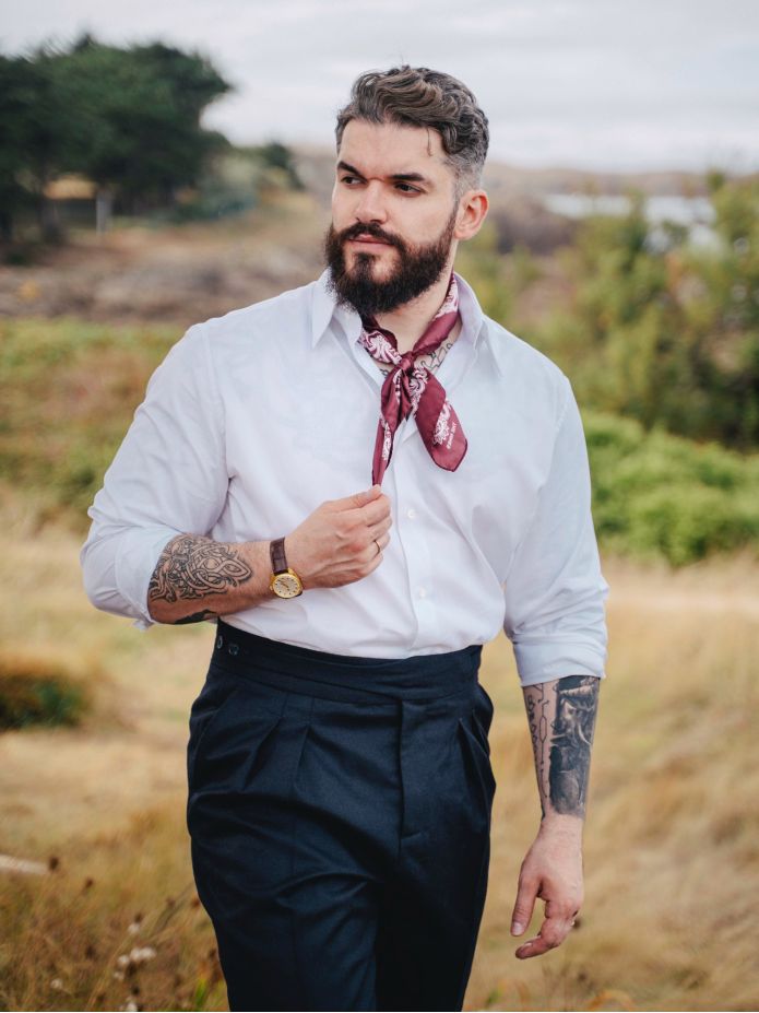Weinrotes Bandana mit Paisley-Muster LISBURN