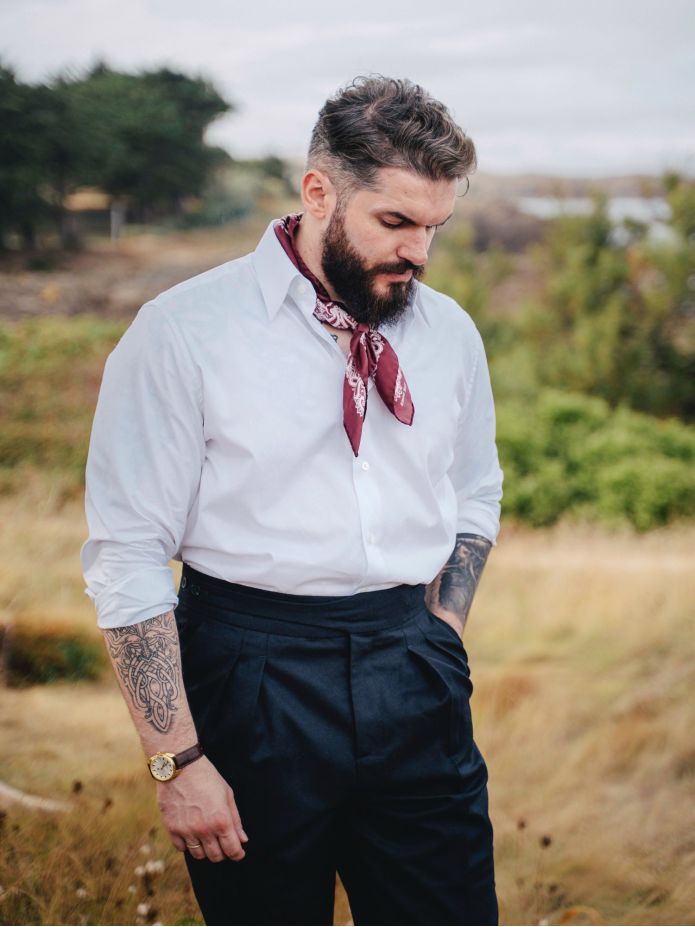 Weinrotes Bandana mit Paisley-Muster LISBURN
