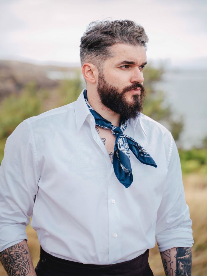 Marineblaues Bandana mit Paisleymuster LISBURN