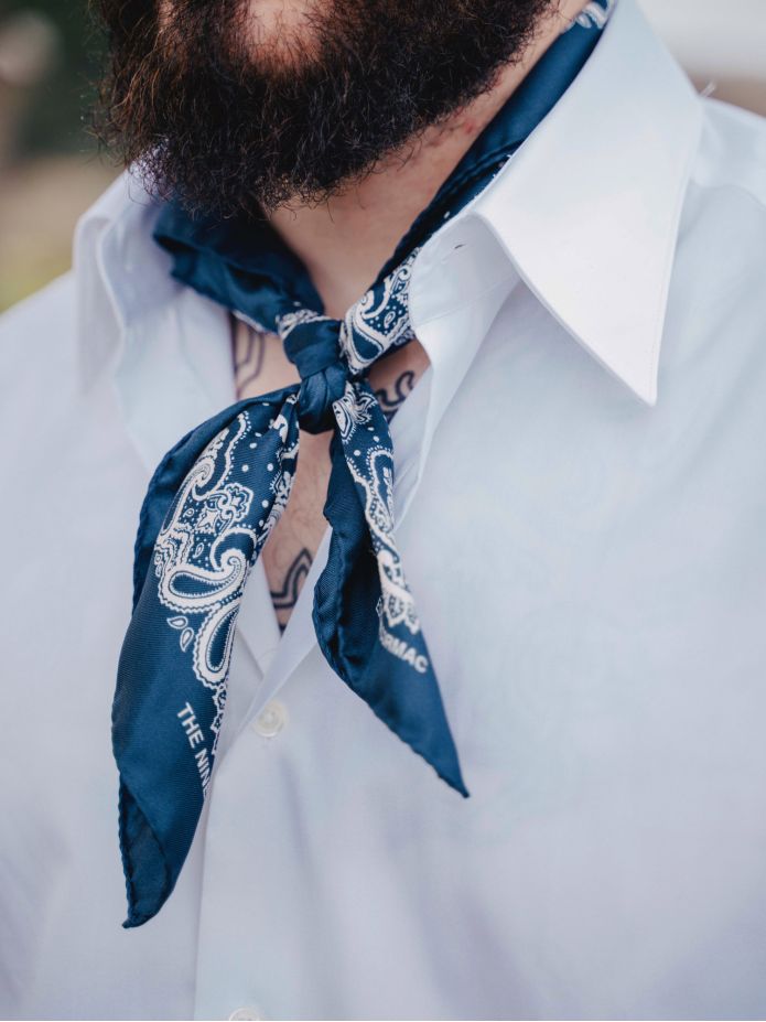 Marineblaues Bandana mit Paisleymuster LISBURN