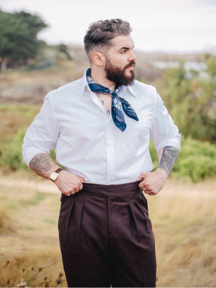 Marineblaues Bandana mit Paisleymuster LISBURN