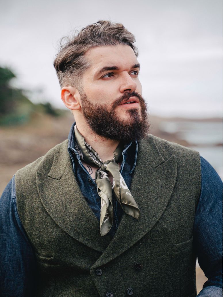 Grünes Bandana mit Paisleymuster LISBURN