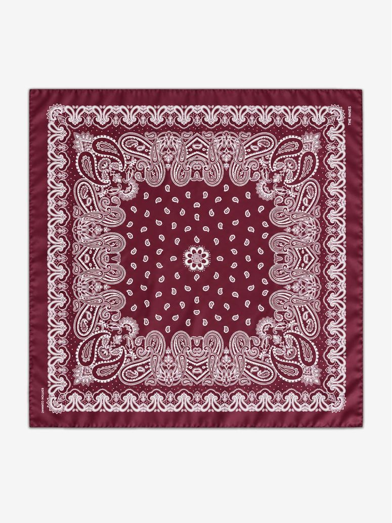 Weinrotes Bandana mit Paisley-Muster LISBURN
