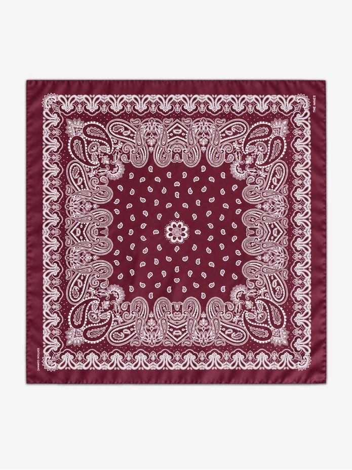 Weinrotes Bandana mit Paisley-Muster LISBURN