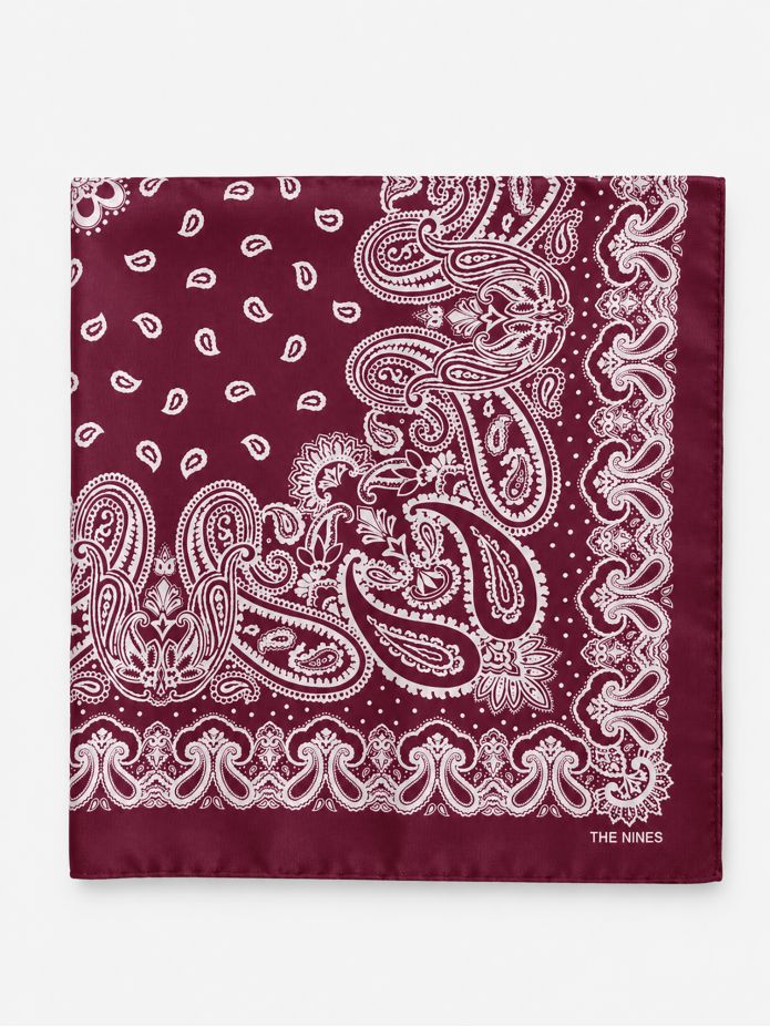 Weinrotes Bandana mit Paisley-Muster LISBURN