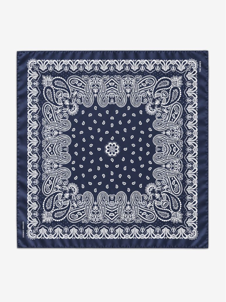 Marineblaues Bandana mit Paisleymuster LISBURN