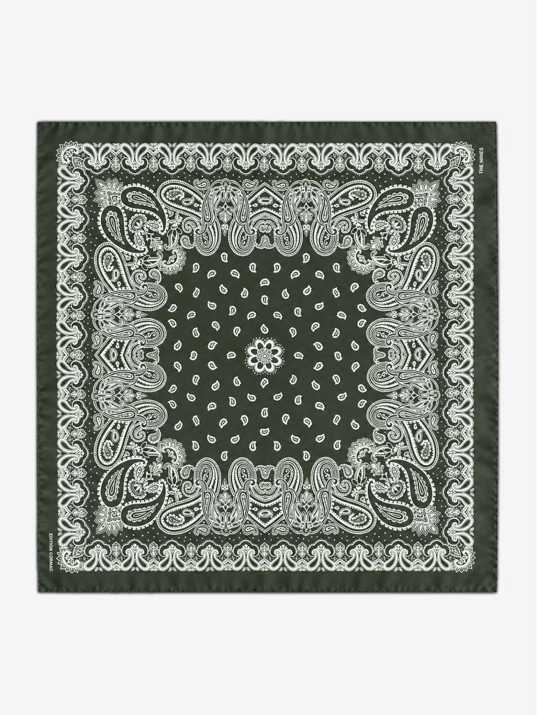 Grünes Bandana mit Paisleymuster LISBURN