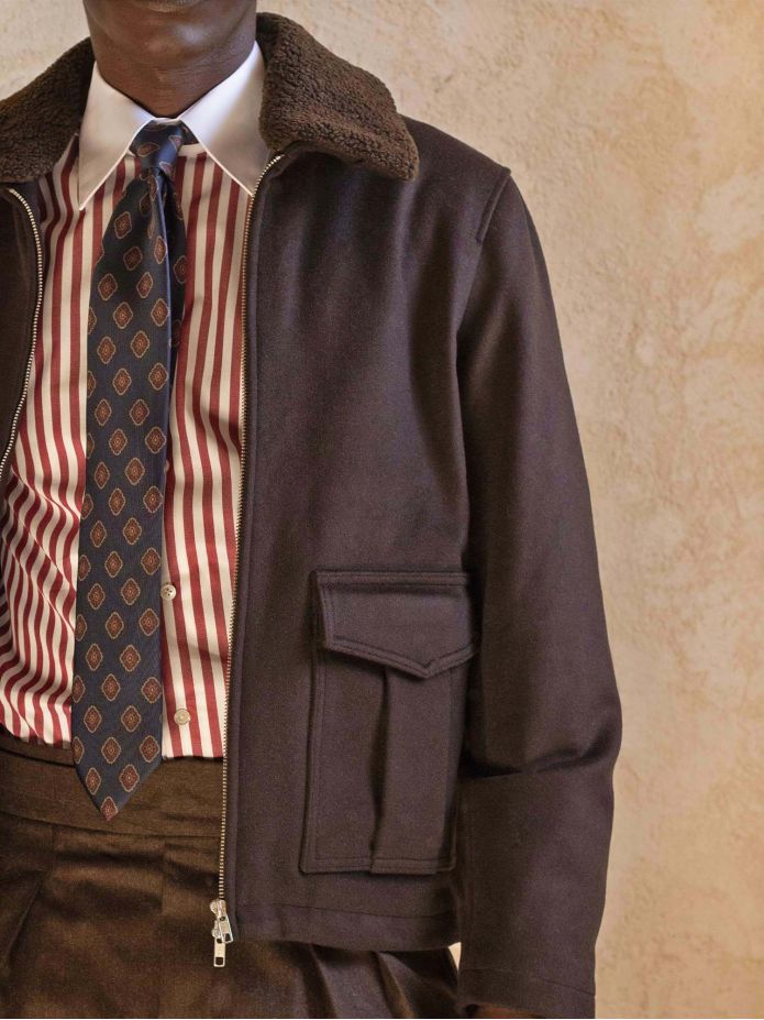 John Blouson mit Reißverschluss in Braun