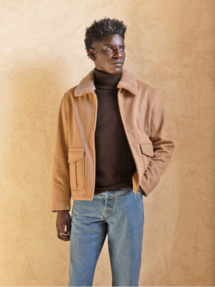 John Blouson mit Reißverschluss in Camel