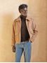 Camel-farbene Blousonjacke mit Reißverschluss John