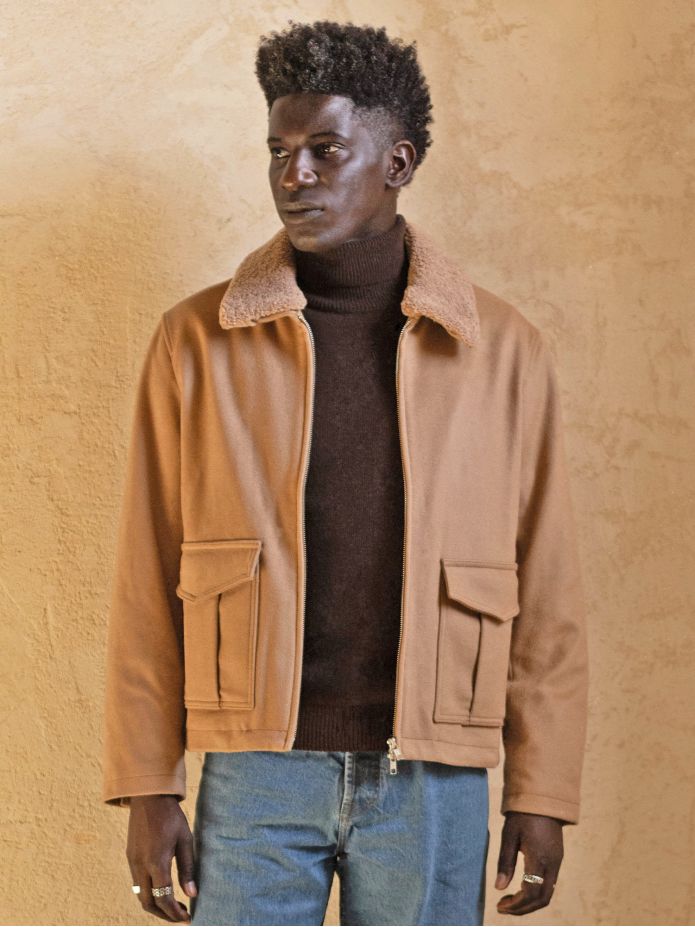 John Blouson mit Reißverschluss in Camel
