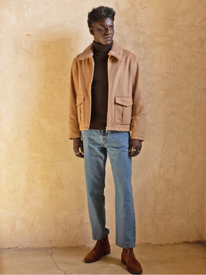 John Blouson mit Reißverschluss in Camel