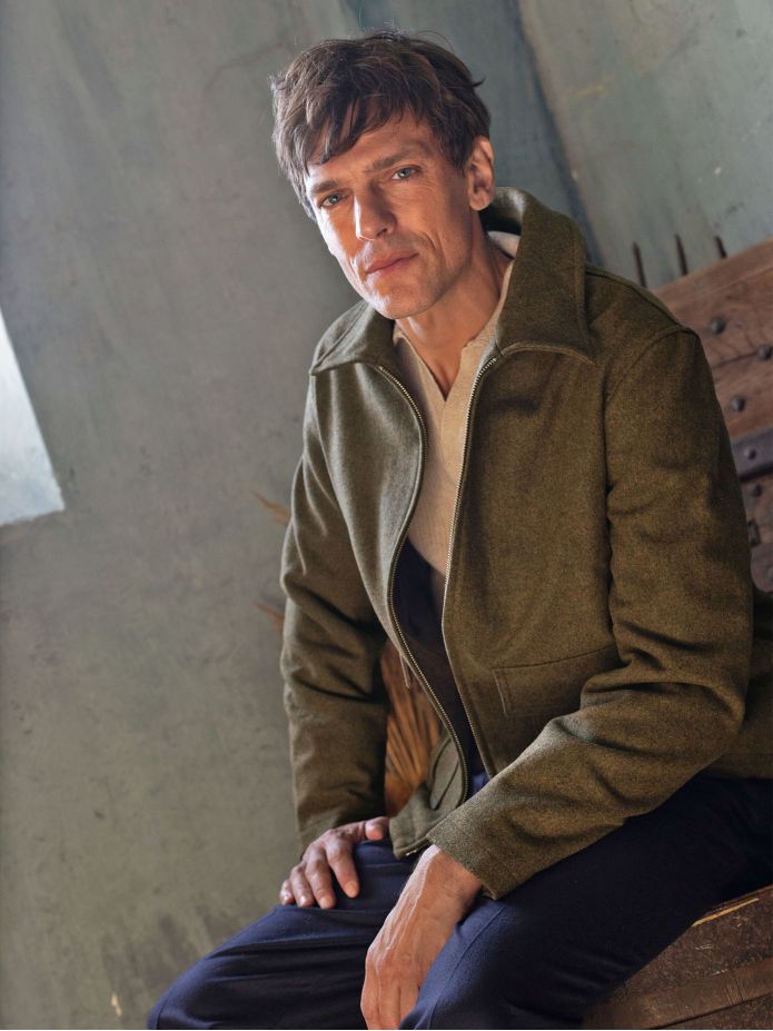 John Blouson mit Reißverschluss in Lodengrün
