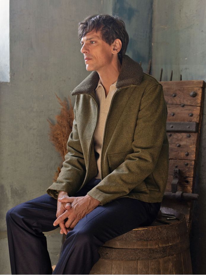 John Blouson mit Reißverschluss in Lodengrün