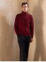 Bordeauxroter Rollkragenpullover Grant