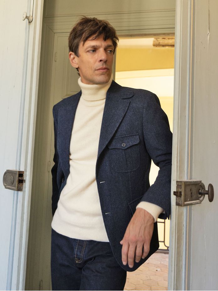 Rollkragenpullover Ecru Grant