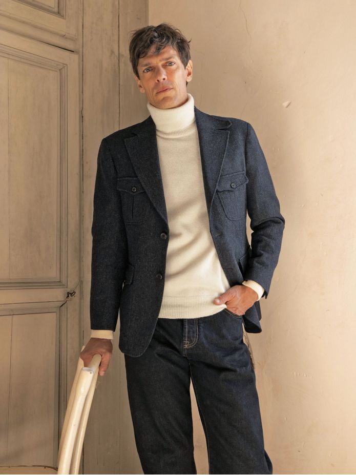 Rollkragenpullover Ecru Grant